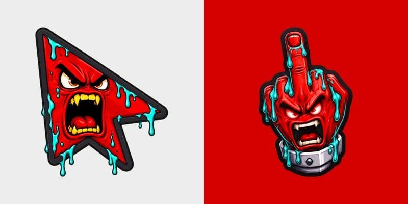 Custom Cursor Human Red Flag