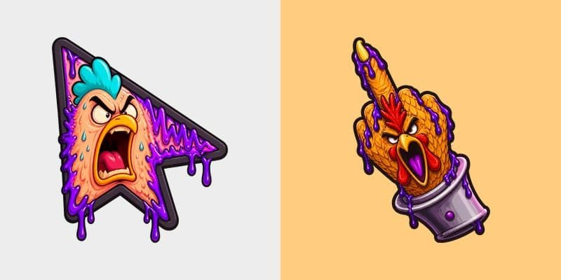 Custom Cursor Loudmouth Rooster