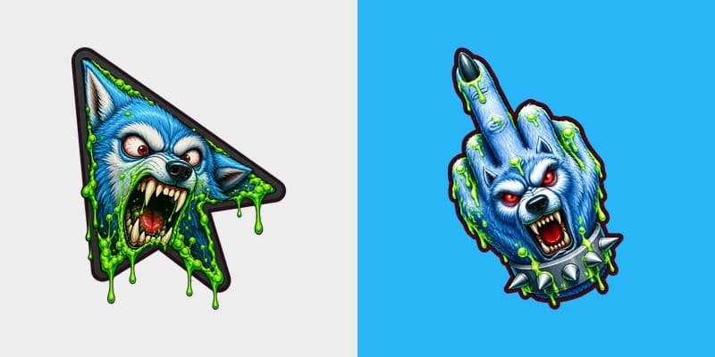 Custom Cursor Rabid Dog