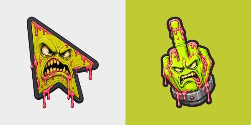Custom Cursor Rotten Character