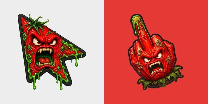 Custom Cursor Rotten Tomato