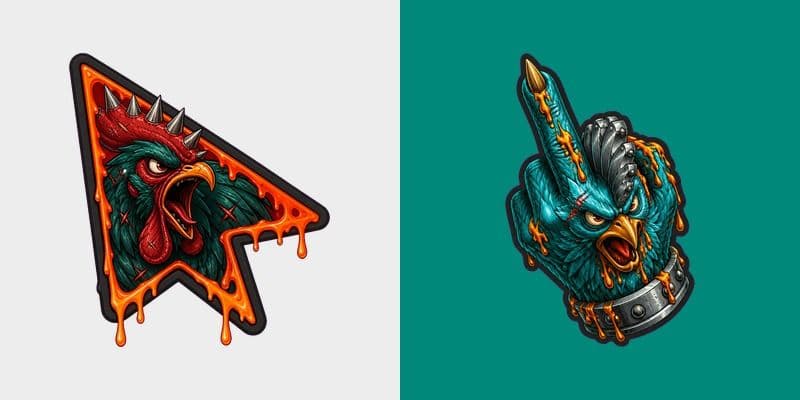 Custom Cursor Savage Rooster