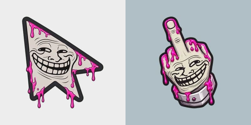 Custom Cursor Trollface
