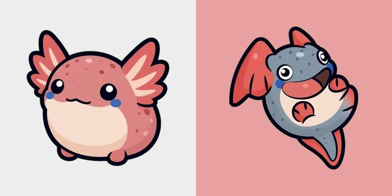 Custom Cute Axolotl Flyer Cursor