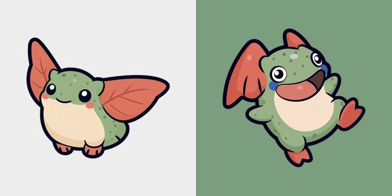 Custom Cute Leaf Frog Flyer Cursor