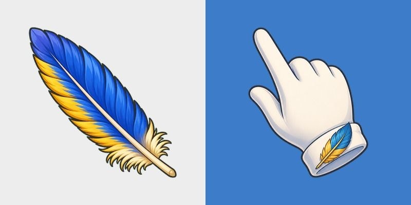 Cute Blue Gold Macaw Feather