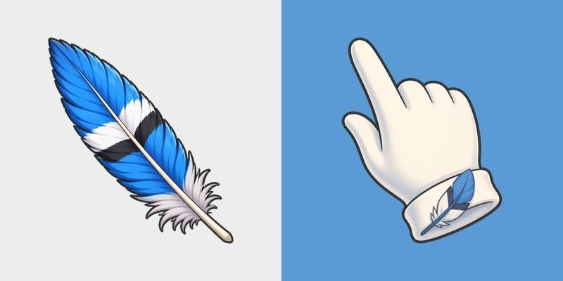 Cute Blue Jay Feather