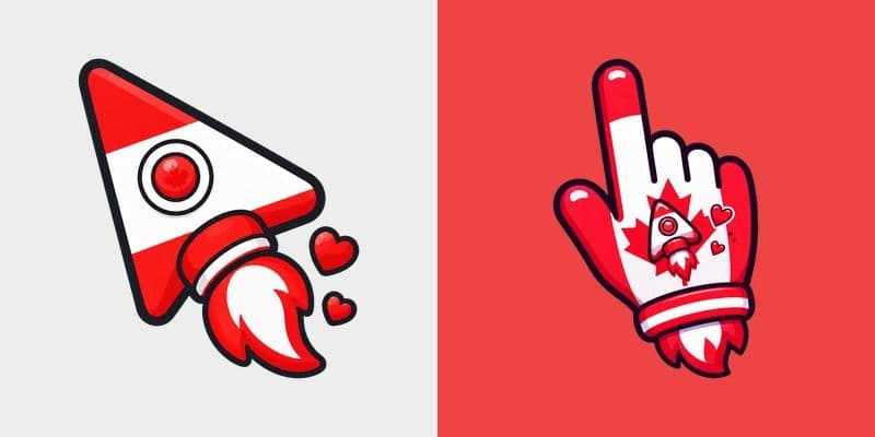 Cute Canada Rocket