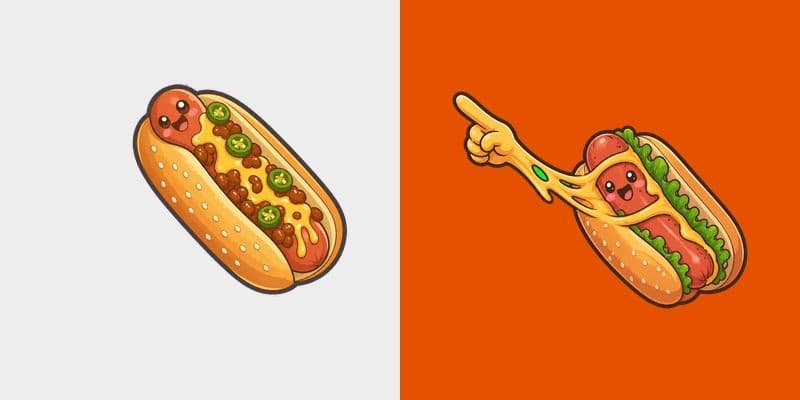 Kawaii Chili Cheese Hot Dog
