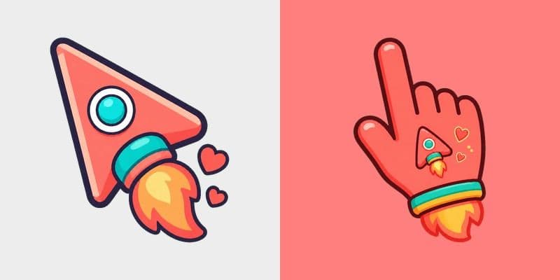 Cute Coral Rocket