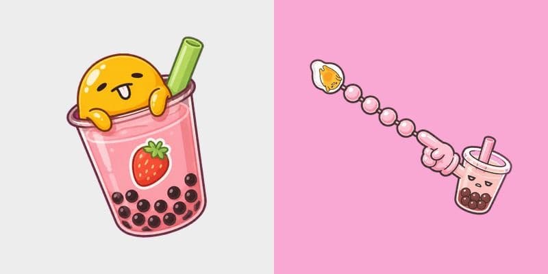 Gudetama Bubble Tea Delight