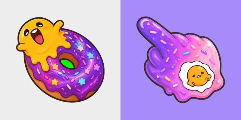 Gudetama Galaxy Donut Delight