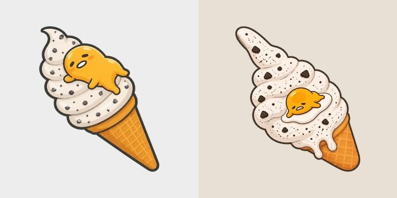 Gudetama Cookies and Cream Ice Cream Delight
