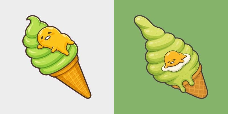 Gudetama Matcha Ice Cream Delight