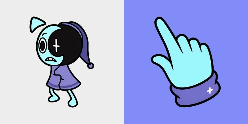 Cute Cyan Nightcap Ghost cursor preview