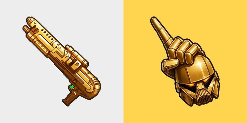 Cute Dark Trooper Blaster Gold