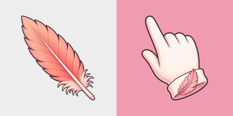Cute Flamingo Feather