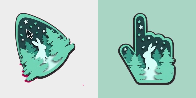 Forest Rabbit Holiday cursor preview