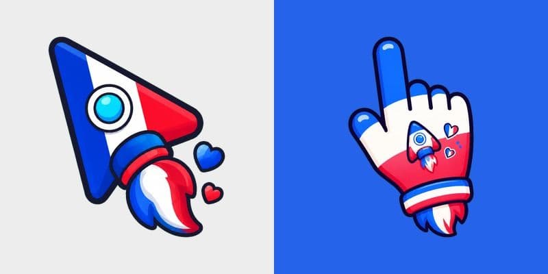 Cute France Rocket