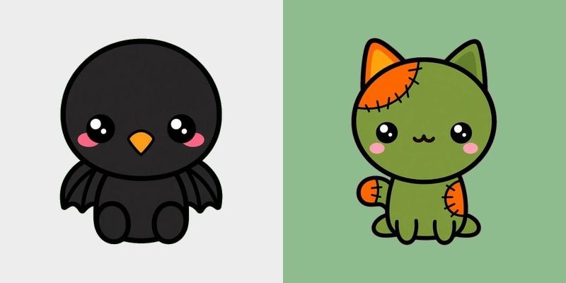 Crow & Patchwork Frog
