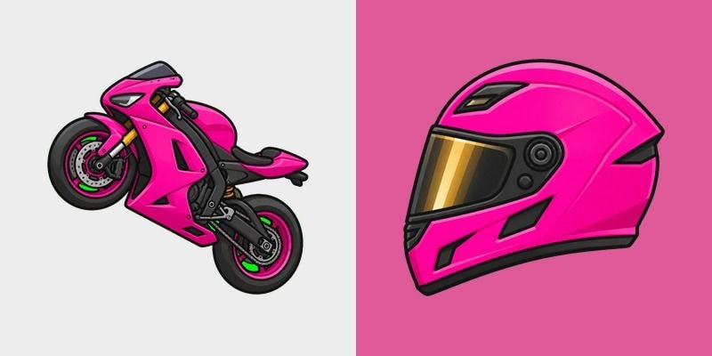 Cute Hot Pink Sportbike
