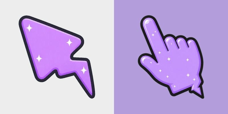 Cute Lavender Bolt cursor preview