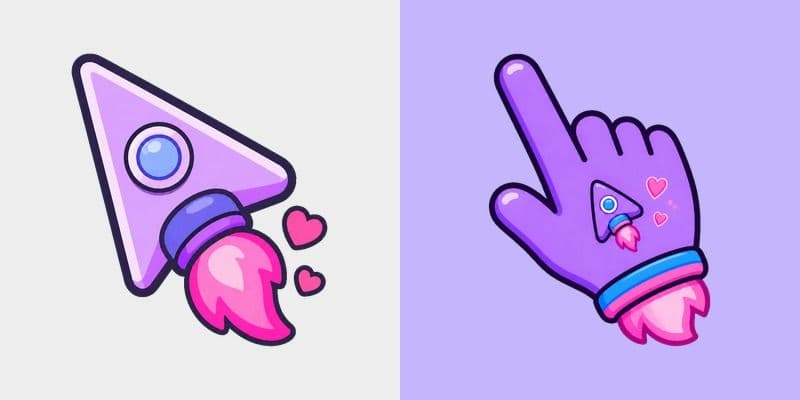 Cute Lavender Rocket
