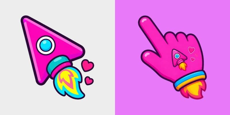 Cute Magenta Rocket