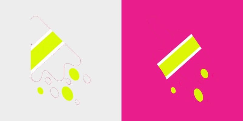 Cute Melt Stripe Magenta Lime
