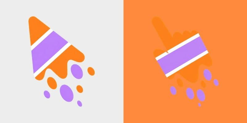 Cute Melt Stripe Orange Lilac
