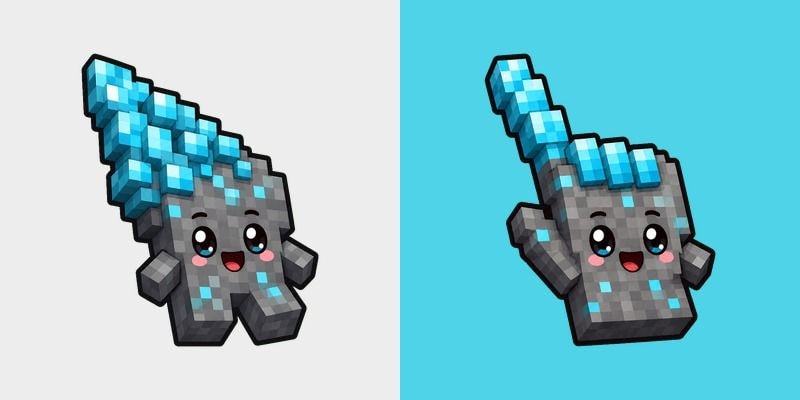 Cute Minecraft Diamond Ore