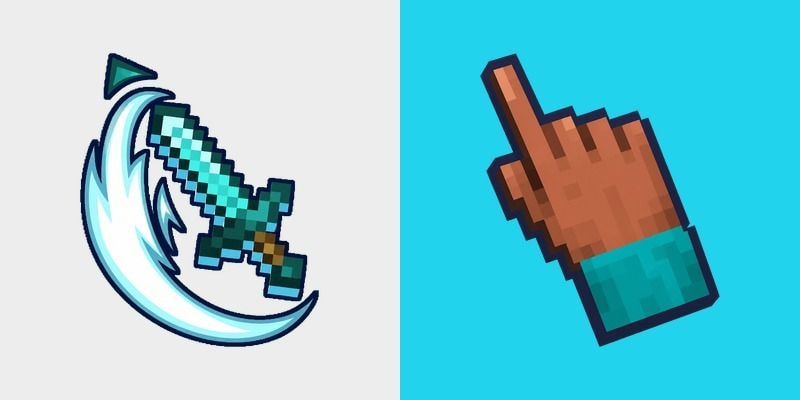 Cute Minecraft Diamond Sword Slash