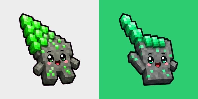 Cute Minecraft Emerald Ore