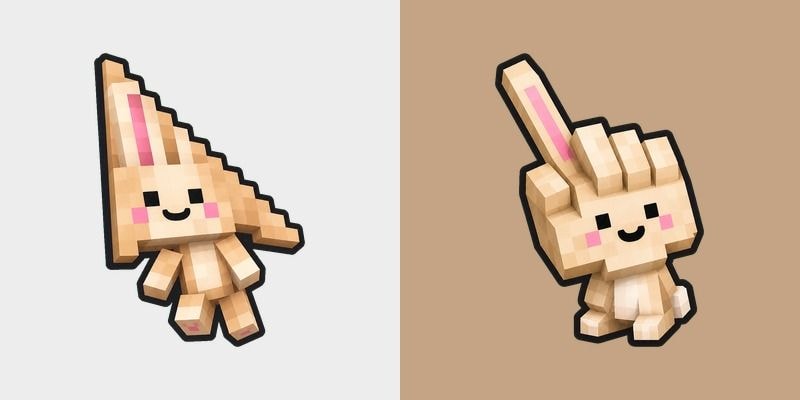 Cute Minecraft Rabbit