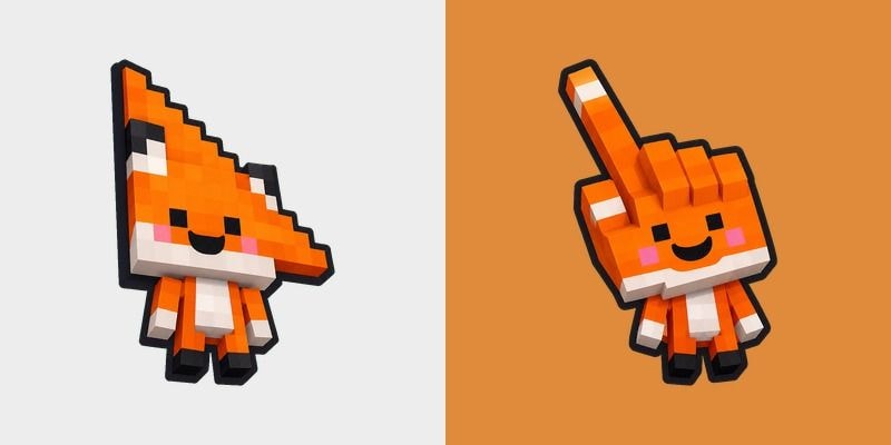 Cute Minecraft Red Fox