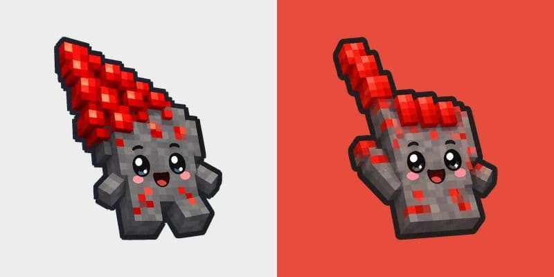 Cute Minecraft Redstone Ore