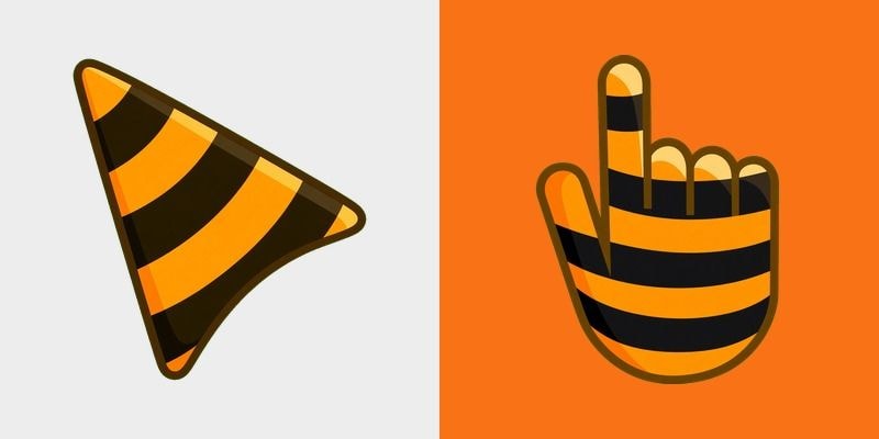 Orange Black Tiger cursor preview