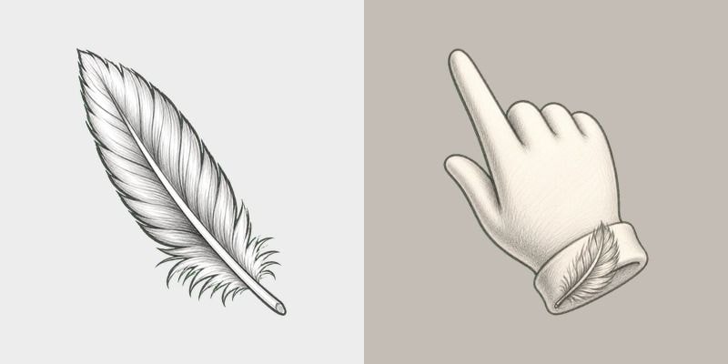 Cute Pencil Feather