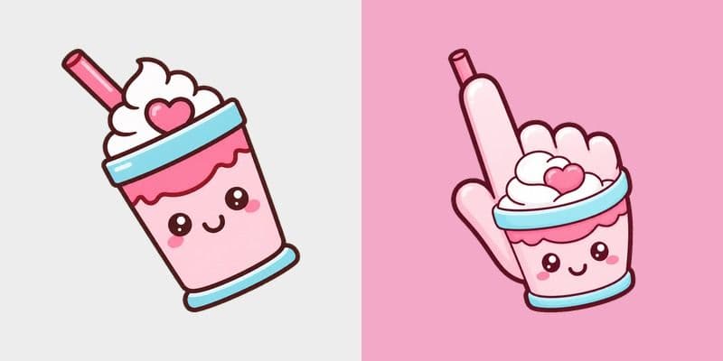 Cute Pink Milkshake