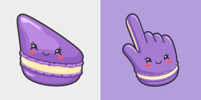 Cute Purple Macaron