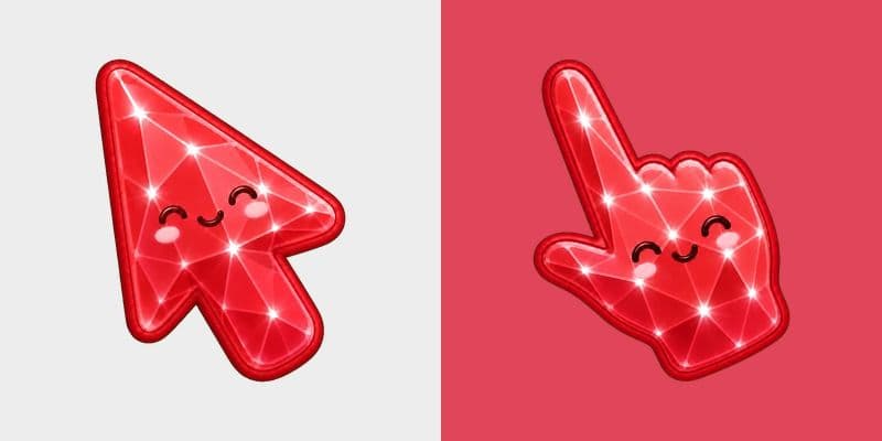 Cute Stylish Modern Ruby Crystal