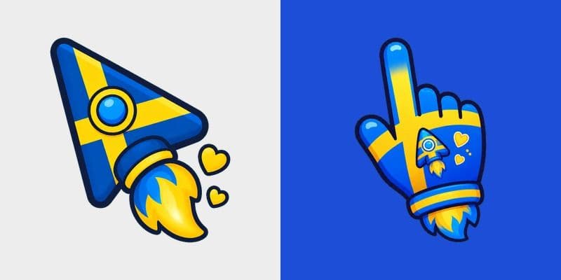 Cute Sweden Rocket