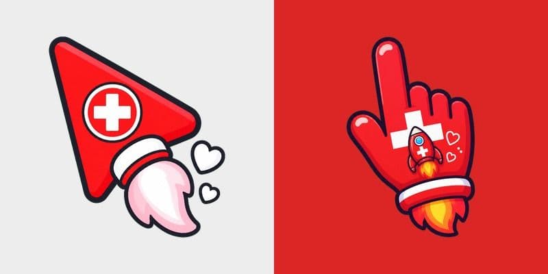 Cute Switzerland Rocket
