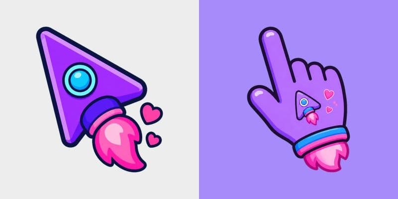 Cute Violet Rocket