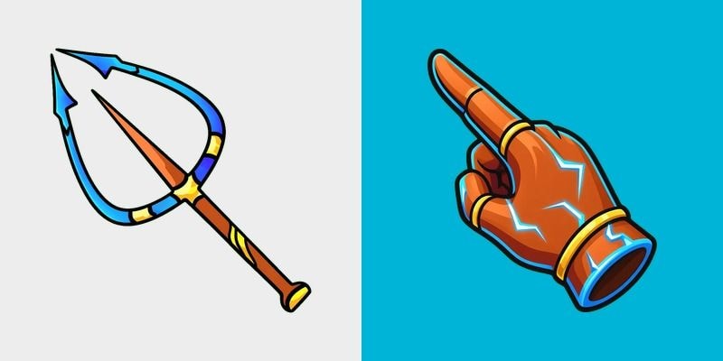 Cyan Electric Trident Cursor