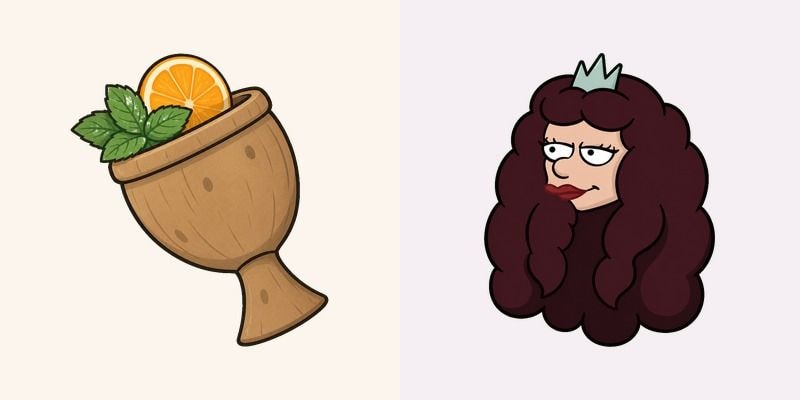 Disenchantment Mermaid Queen and Exotic Drink cursor preview