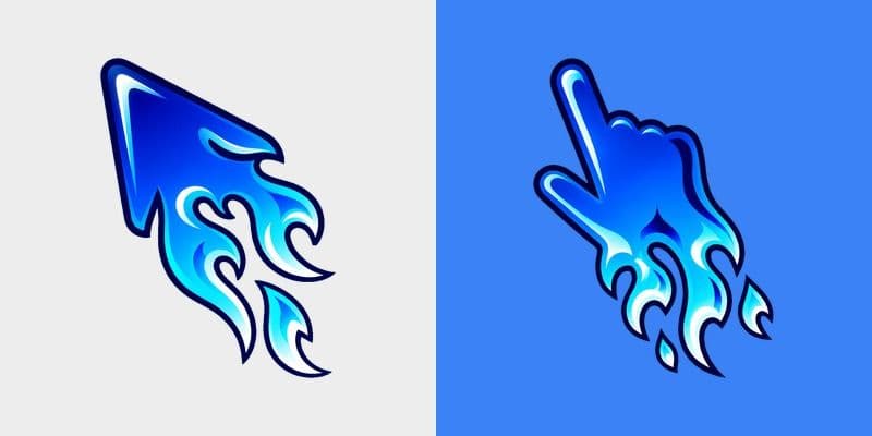 Flame Cursor Blue Fire