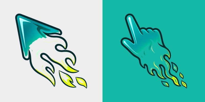 Flame Cursor Toxic Neon Fire