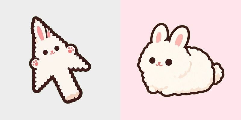 Fluffy Bunny Friend Cursor