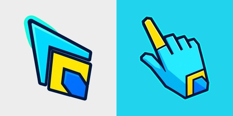 Geometry Dash Neon Chevron